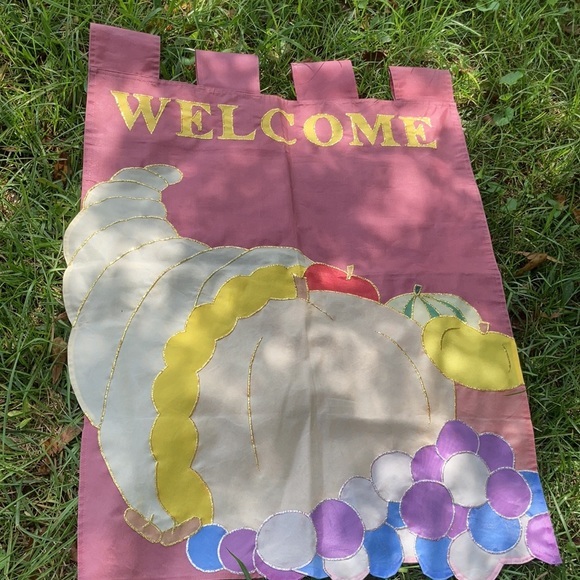 JetMax fall Thanksgiving cornucopia yard flag - Picture 4 of 17